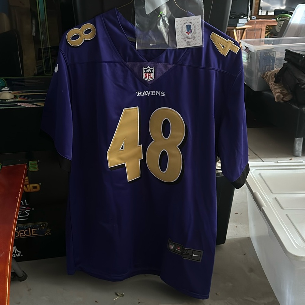 Signed Patrick Queen #48 Ravens Jersey